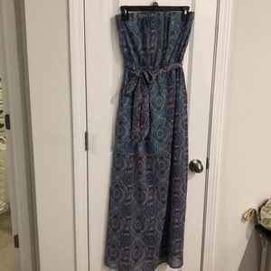 Strapless maxi dress